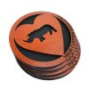 wooden coasters heart set